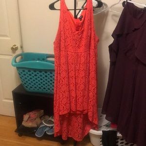 Torrid High-Low Coral Dress